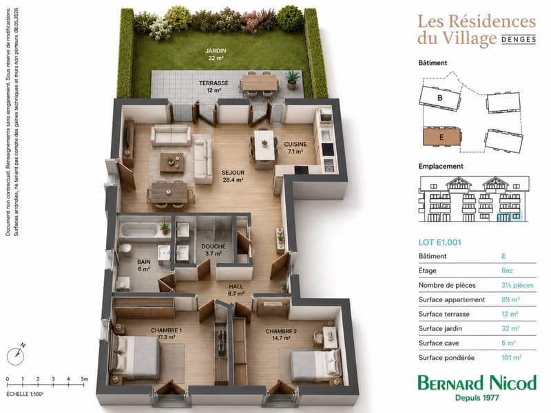 Denges Appartements neufs Minergie | 3.5 pièces avec jardin et terrasse (1)