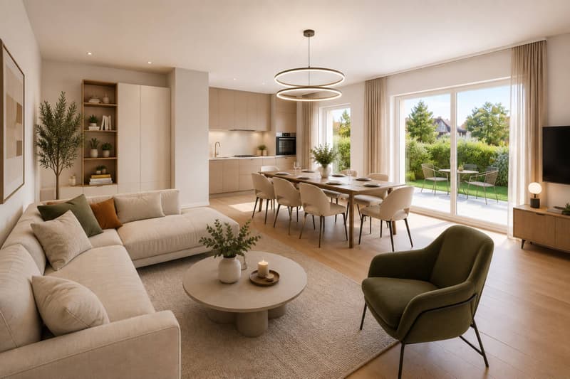 Denges - Rez-de-jardin de 3.5 pièces - 88 m² avec terrasse  de 12 m² et jardin de 28 m² (3)