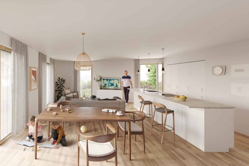 Nouvelle promotion Spacieux appartement de 4,5 pièces au 2ème étage avec jardin privatif en rez. (3)