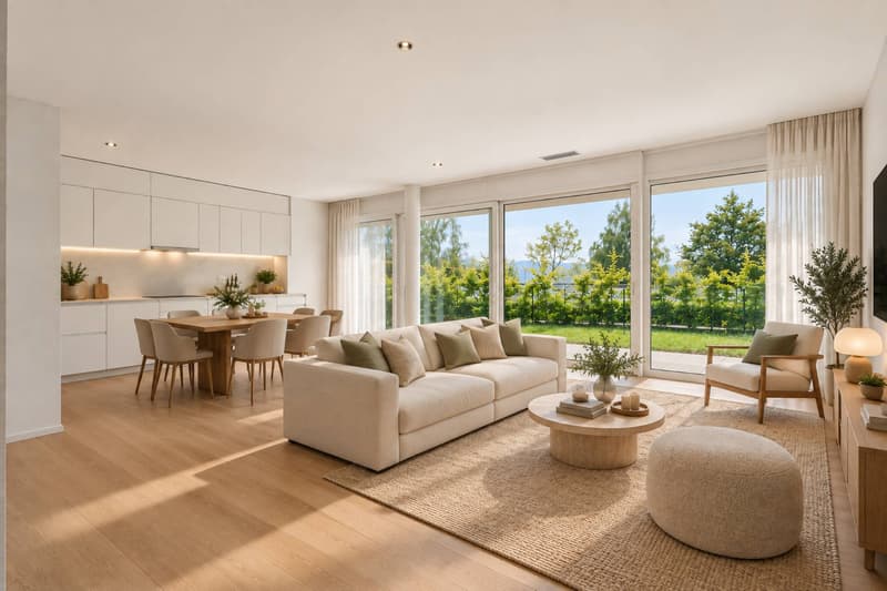 Appartement neuf de 3,5 pièces de 120m²  avec jardin privatif de 51m² orienté plein sud (4)