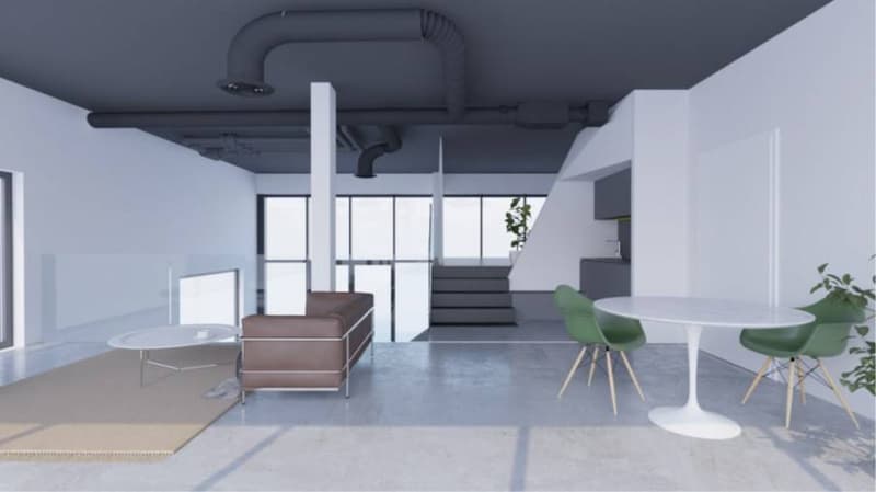 Espace unique et lumineux de 99 m2 sur 2 niveaux: idéal pour atelier, showroom, bureau ou plus ! (2)