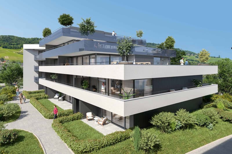 Appartement den 2,5 pièces neuf avec terrasse et jardin (2)
