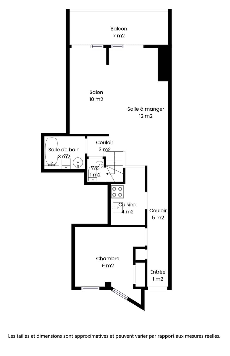 Appartement de 3.5 pièces de 63m2 en duplex dans les combles avec balcons et vue imprenable (7)