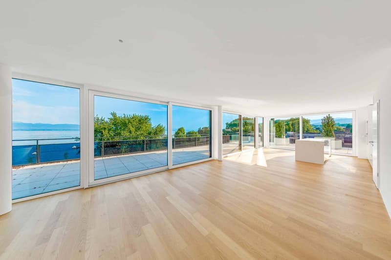 UNIQUE! Attique de 5.5 pièces de 180m2 bénéficiant d'un rooftop terrasse de 168m2 avec vue panoramique sur le lac et les Alpes (2)