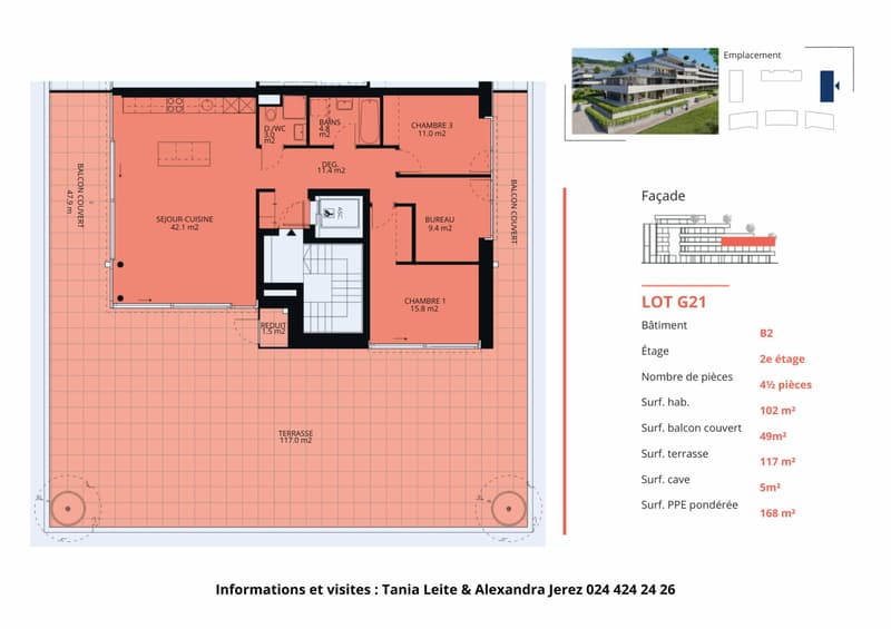 Luxueux 4.5 pièces d'angle avec terrasse (12)