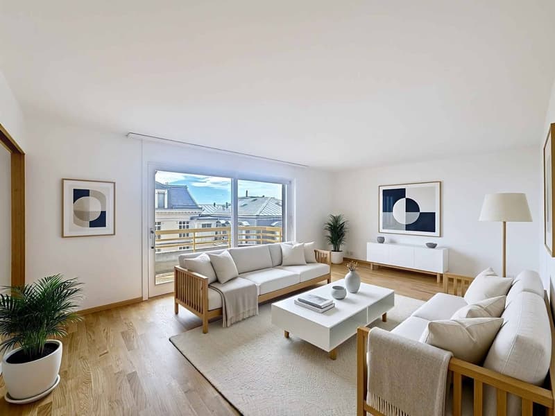 Au dernier étage - Grand 3.5 pièces sur 1 niveau de 79 m2 + balcon (3)