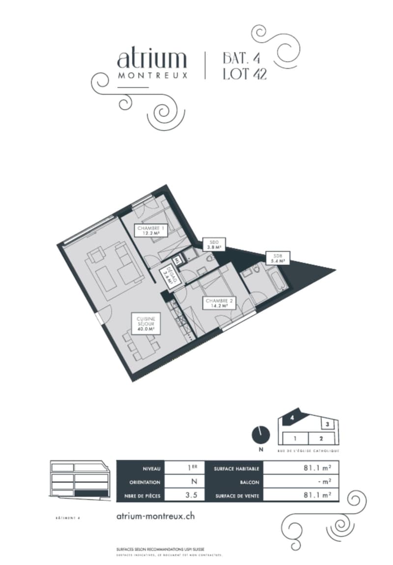 TRES GRAND 3.5 PCES NEUF DE 81 m2 (4)