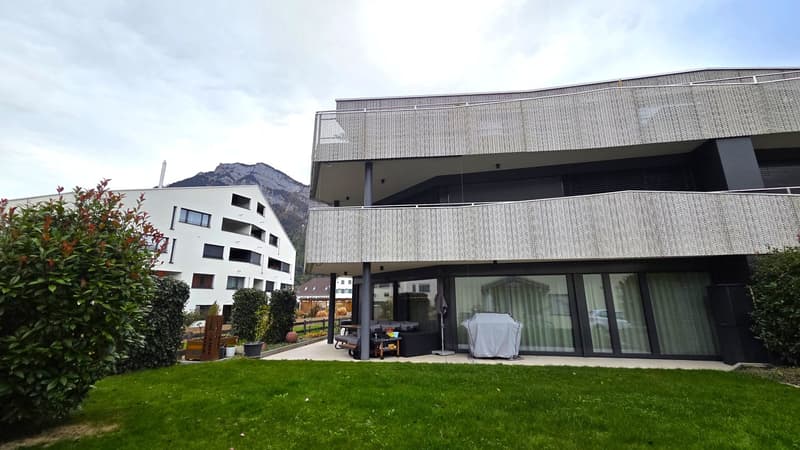 Blick auf den Sitzplatz mit Sondernutzungsfläche