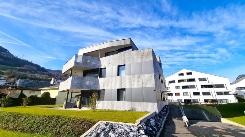 Zugang zum Haus und Einstellhalleneinfahrt