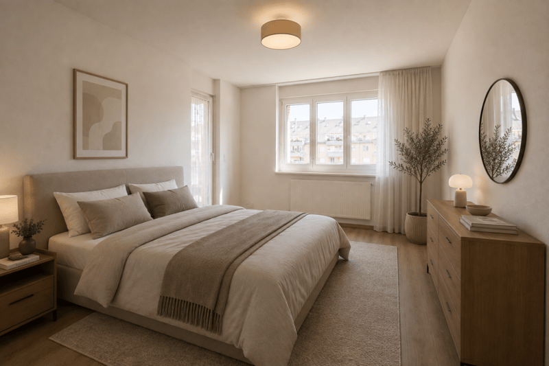 So könnte das Schlafzimmer nach dem geplanten Umbau aussehen