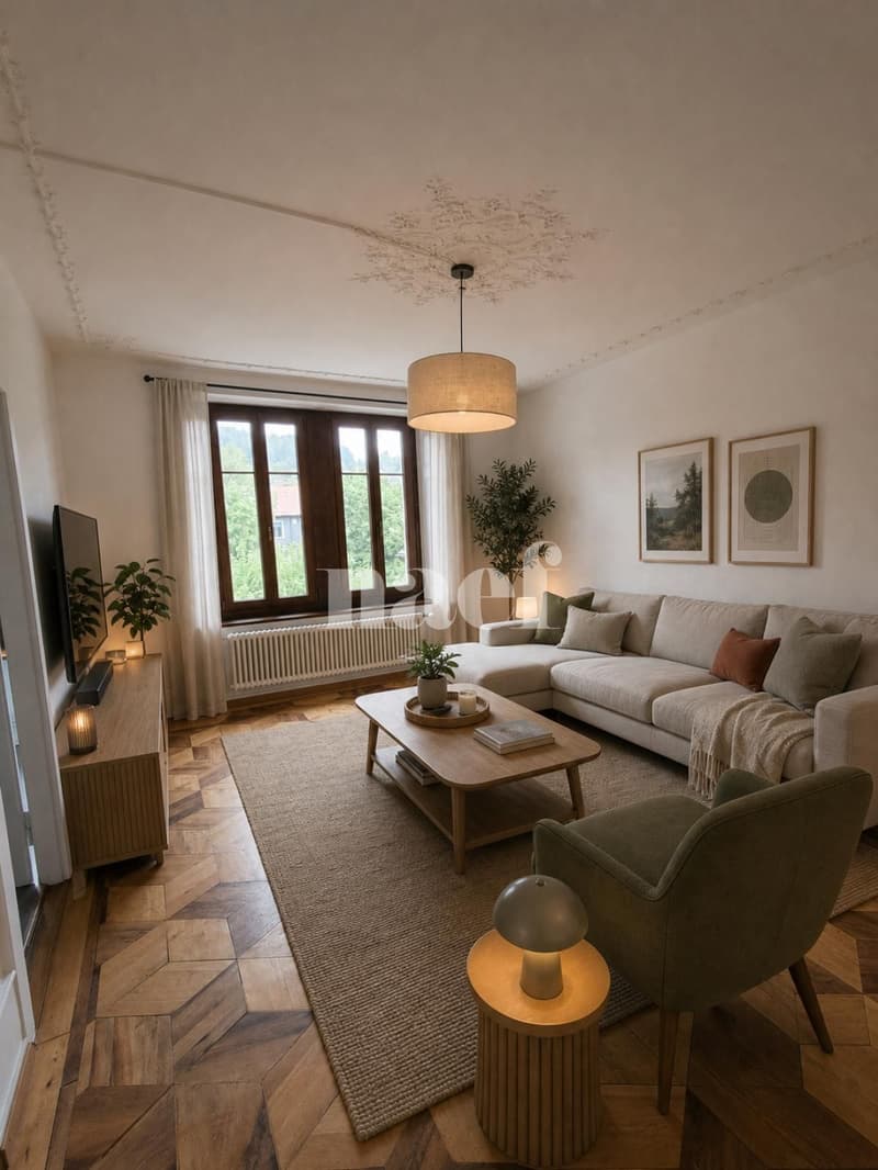 Appartement de 3 pièces avec cachet rénové (3)