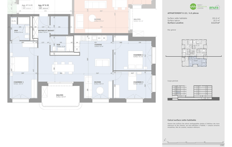 Plan de l'appartement