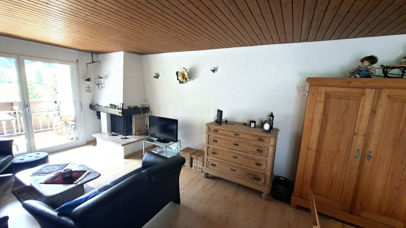 Wohnbereich mit heimeligem Cheminée