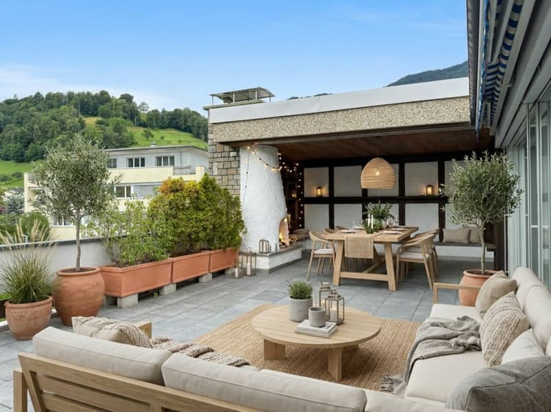 Tolle Attika-Wohnung mit grosser Terrasse und Weitsicht (2)