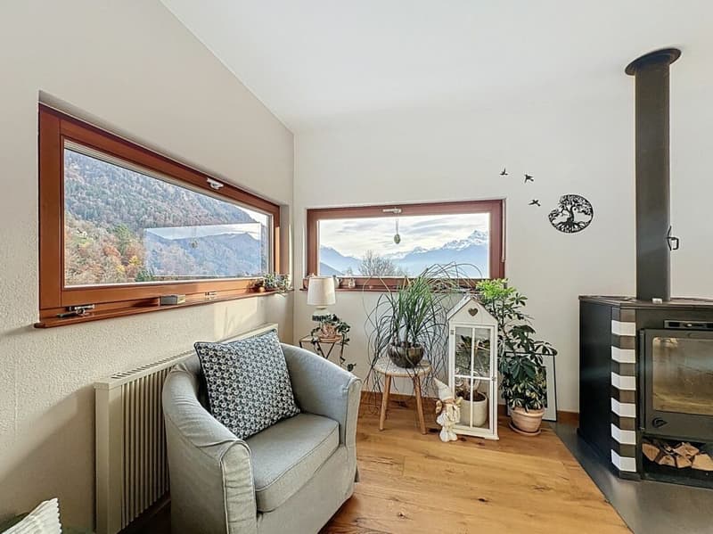 Magnifique villa d'architecte avec spectaculaire vue panoramique sur la plaine et les Dents-du-Midi (10)