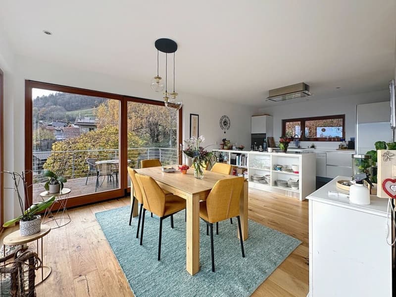 Magnifique villa d'architecte avec spectaculaire vue panoramique sur la plaine et les Dents-du-Midi (7)
