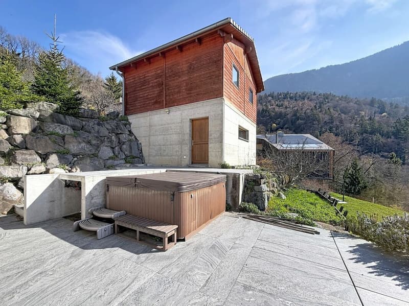 Magnifique villa d'architecte avec spectaculaire vue panoramique sur la plaine et les Dents-du-Midi (19)