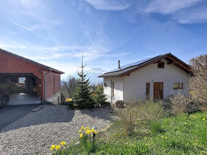 Magnifique villa d'architecte avec spectaculaire vue panoramique sur la plaine et les Dents-du-Midi (24)
