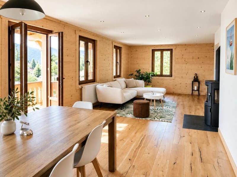 Maison individuelle de standing avec 2 appartements à vendre à Corbeyrier, à 15 min d'Aigle (5)