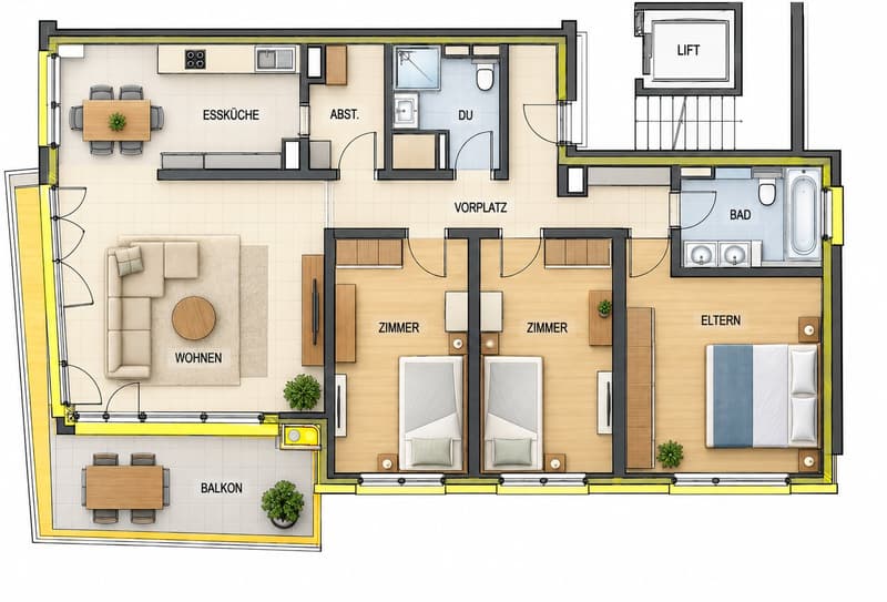 Helle 4.5-Zimmer-Wohnung mit Balkon und Garage in Dietikon (21)