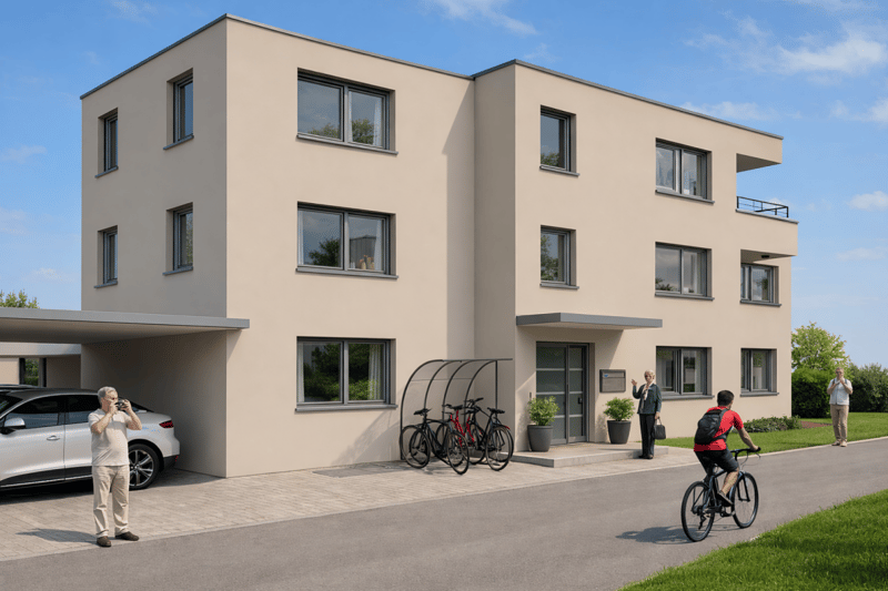 4.5 Zimmer-Wohnung mit Hobbyraum und Carport (2)