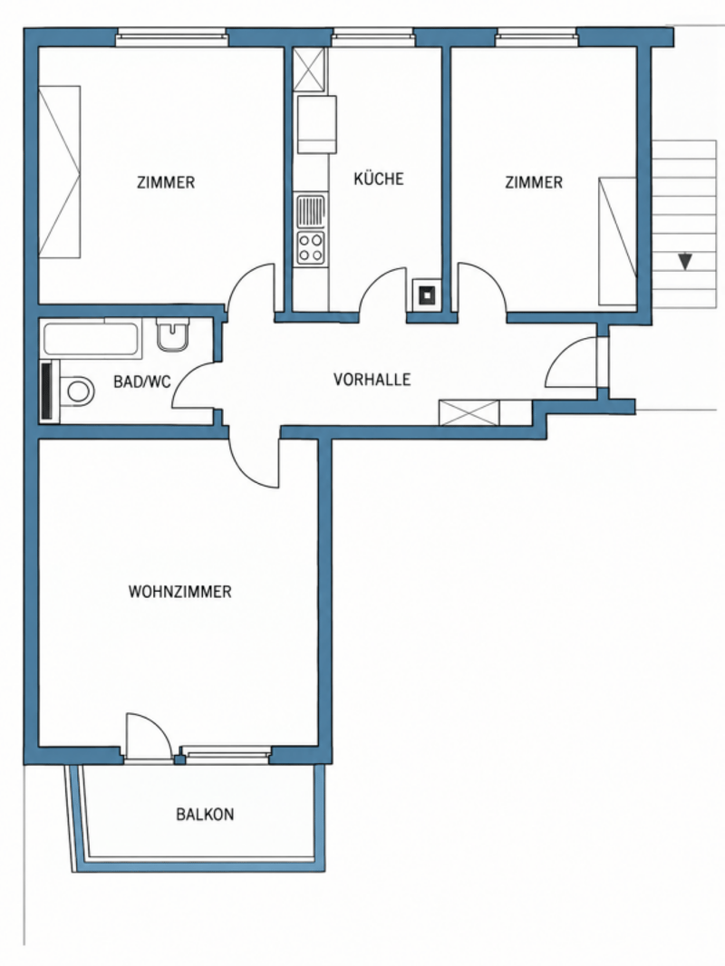 Schöne 3,5Zi-Wohnung an guter Lage (20)