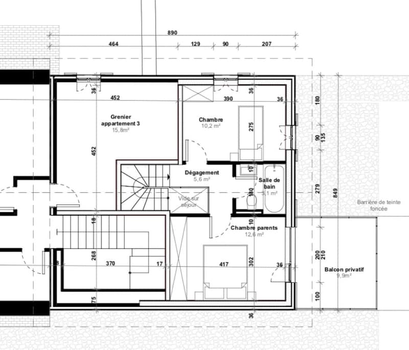 NOUVELLE PROMOTION - Duplex de 4.5 pièces en attique - grande terrasse et jardin (13)