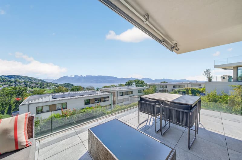 Superbe appartement de 3,5 pièces avec vue imprenable sur le lac et les montagnes - quartier calme (1)