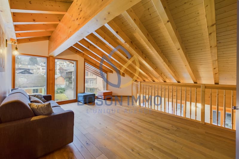 Attique lumineux aux Marécottes avec mezzanine et vue sur les Alpes ! (7)