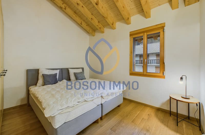 Attique lumineux aux Marécottes avec mezzanine et vue sur les Alpes ! (8)