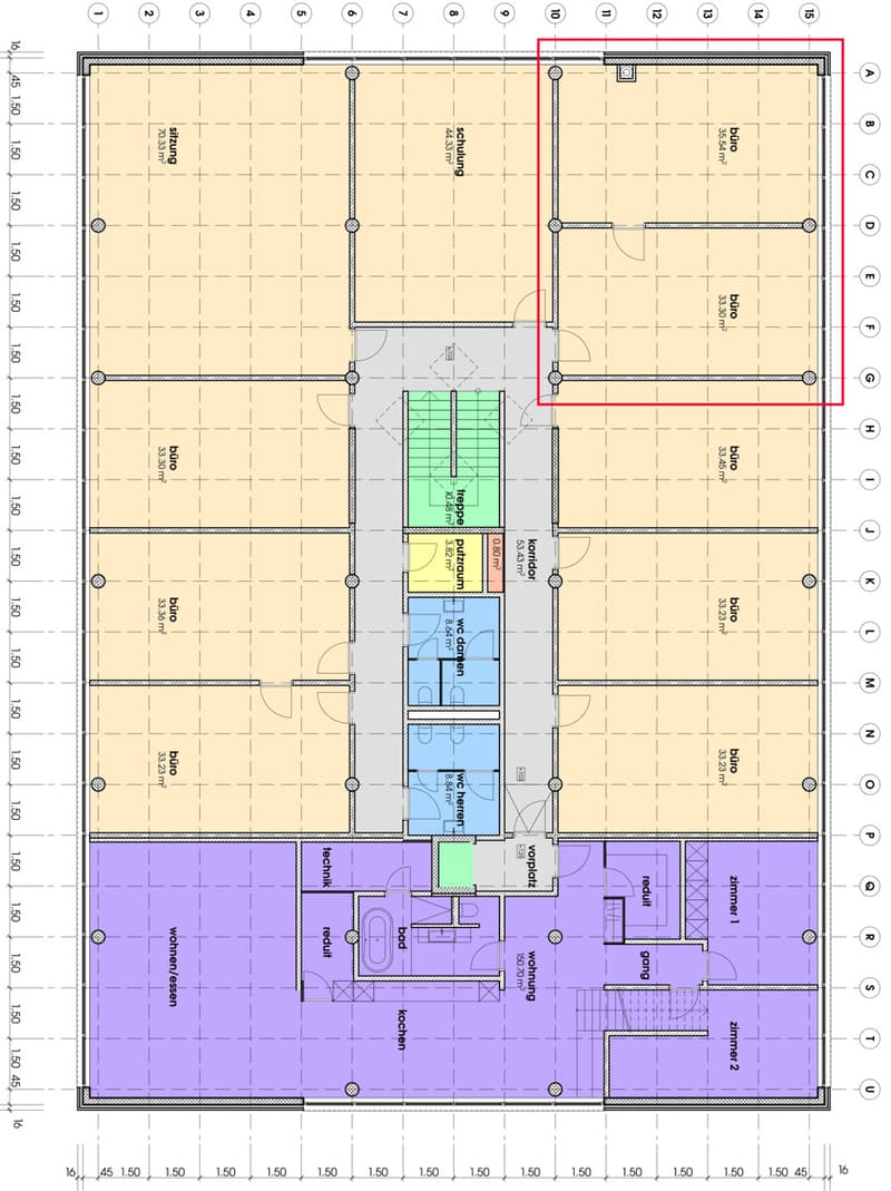 Grundriss Gesamtfläche 2. OG