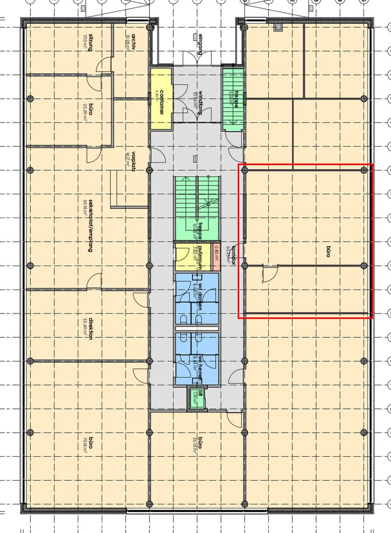 Grundriss Büroräume
