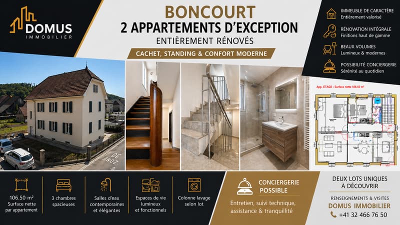 BONCOURT ? Appartements d'exception entièrement rénovés | Dès 106 m² | Cachet & standing (1)