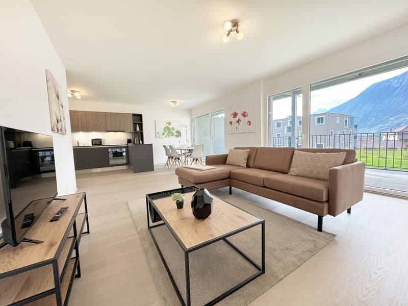 APPARTEMENT 4.5 PIÈCES DE STANDING - TERRASSE VITRÉE & CADRE DE VIE PRIVILÉGIÉ À SAXON (3)