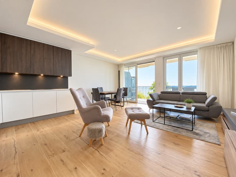 APPARTEMENT AVEC VUE PANORAMIQUE SUR LE LÉMAN - VENDU MEUBLÉ (1)