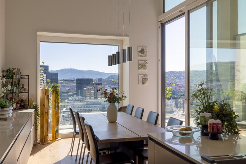 Beeindruckende 5½-Zimmer Attika-Maisonettewohnung in Zürich. (2)
