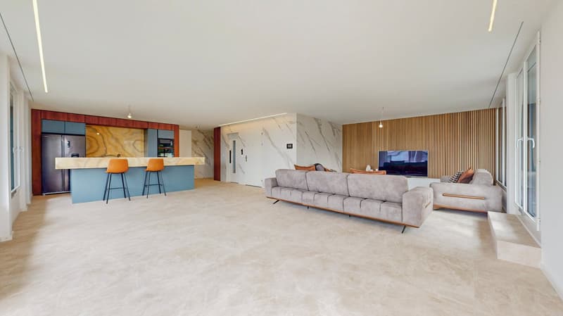 Résidence attique exclusive avec terrasse sud de 133 m² et rénovation totale de haute qualité à Muri près de Berne (6)