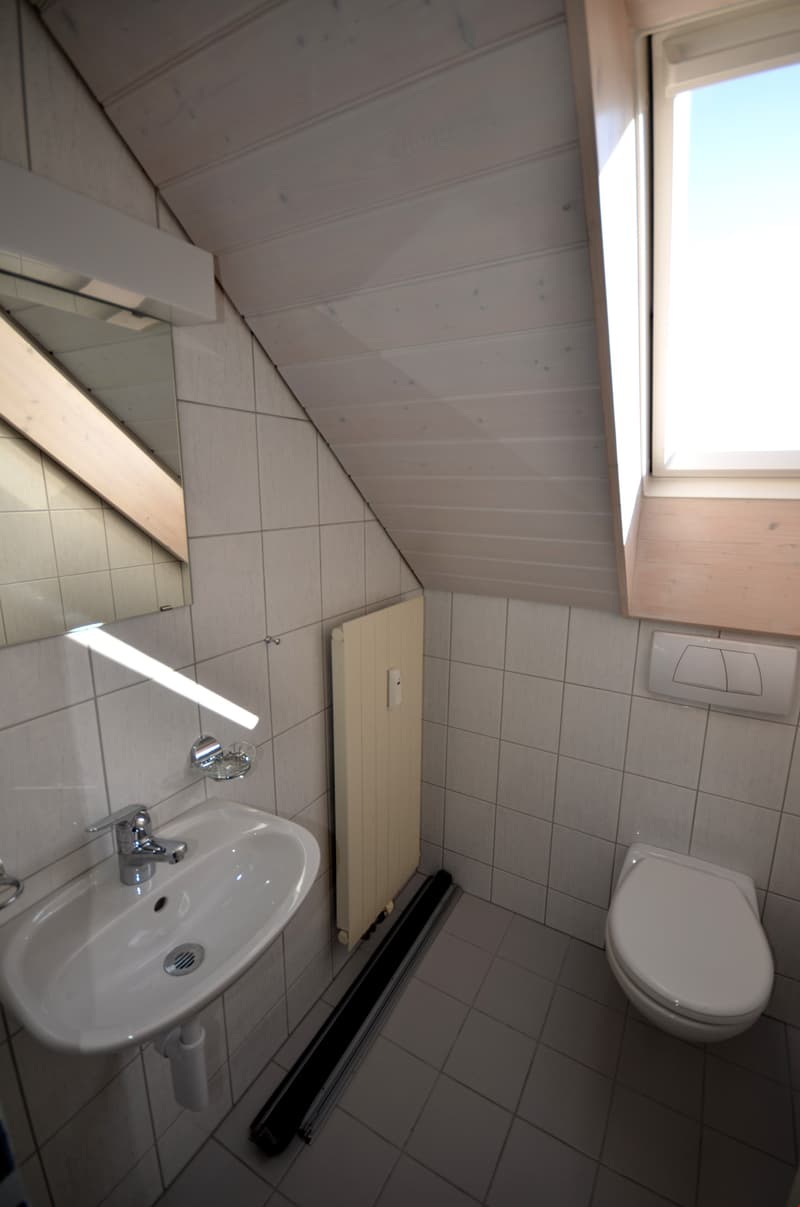Separate Toilette im Dachgeschoss