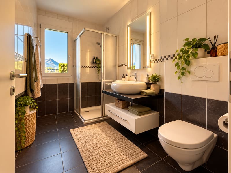 3.5 pièces en rez-de-chaussée avec jardin privatif et vue sur le Moléson (9)