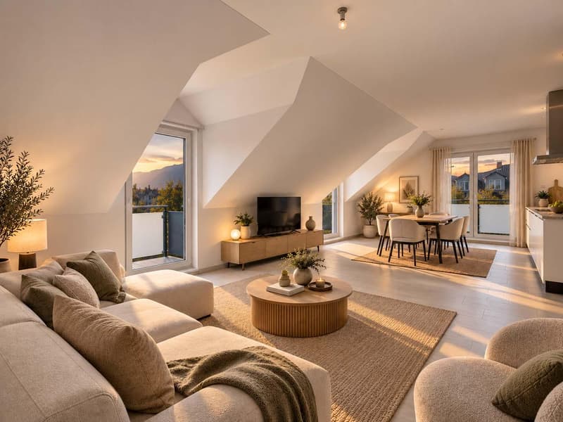 Appartement attique 4.5 pièces avec 52 m² de combles supplémentaires (3)