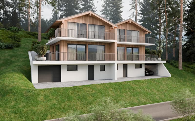 Terrain libre de mandat à vendre pour 2 chalets (2)
