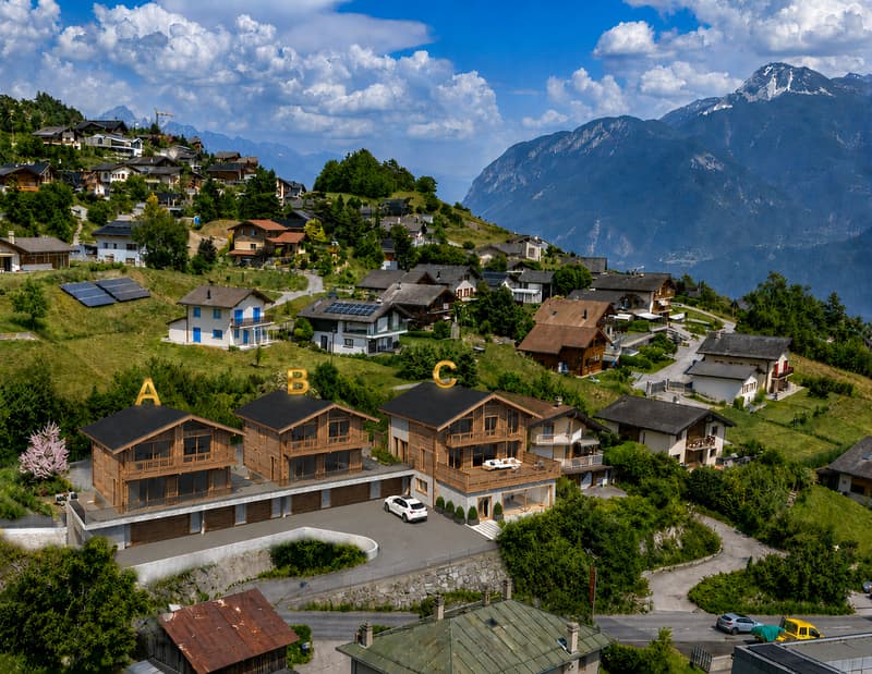 Chalet neuf 5.5 pces en ossature bois avec vue panoramique sur le lac et les Alpes (11)