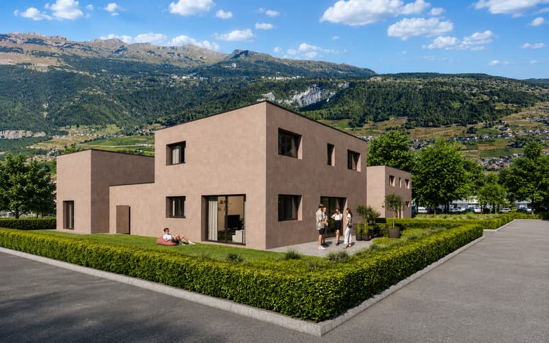 Villa 5.5 pces contemporaine neuve à Chalais (2)