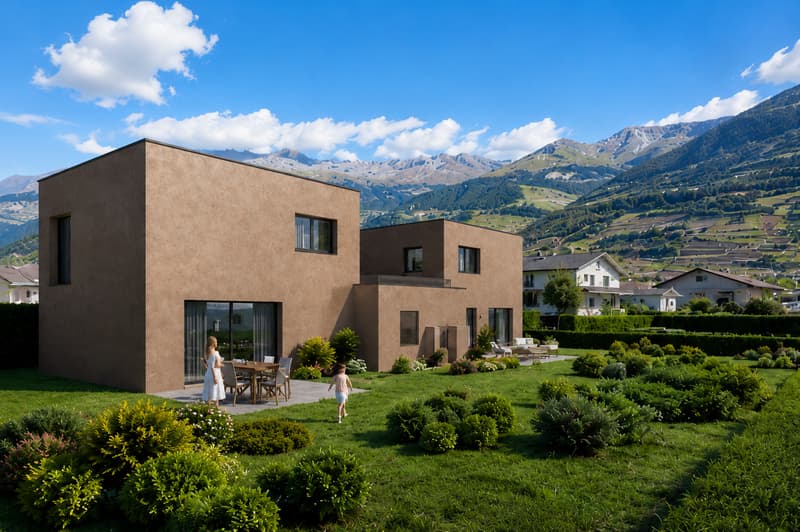 Villa 5.5 pces contemporaine neuve à Chalais (2)