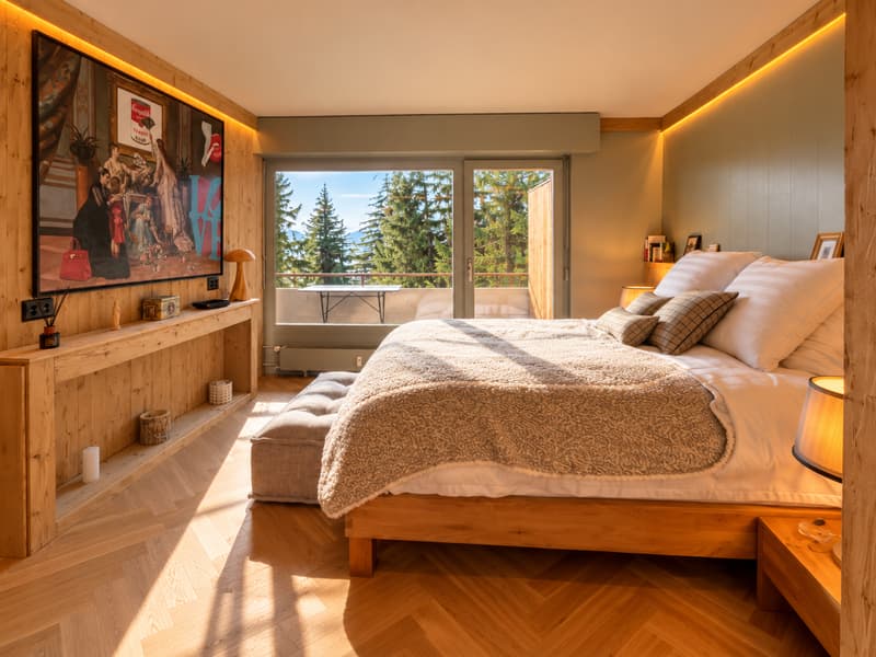 RARE 3.5 PIÈCES SKI-IN / SKI-OUT VIOLETTES AVEC VUE ALPINE PANORAMIQUE ? CRANS- MONTANA (7)