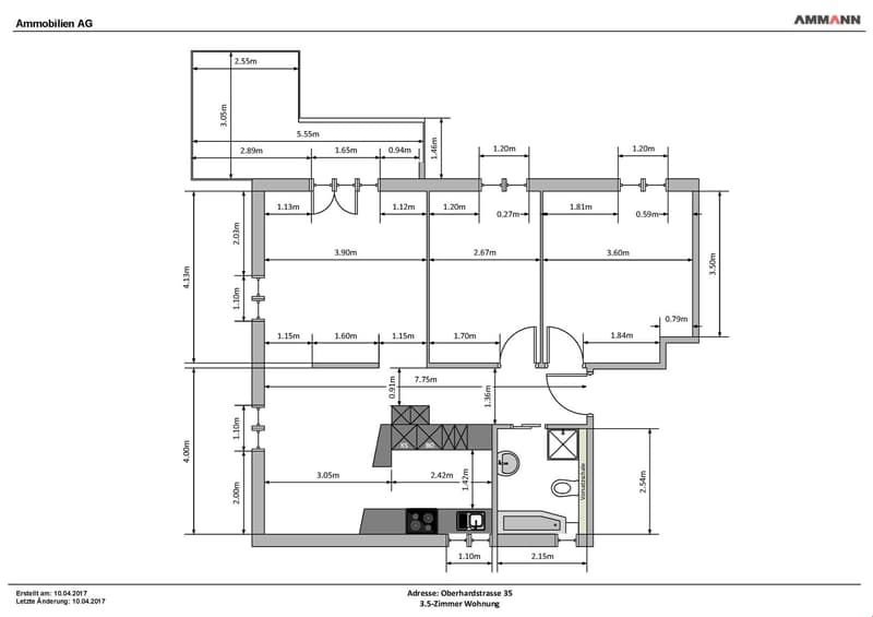 Grundriss der Wohnung