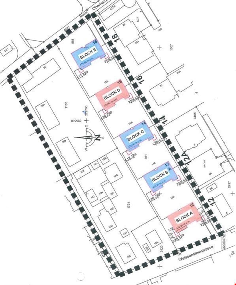 Lageplan Weissensteinstr. 12-18