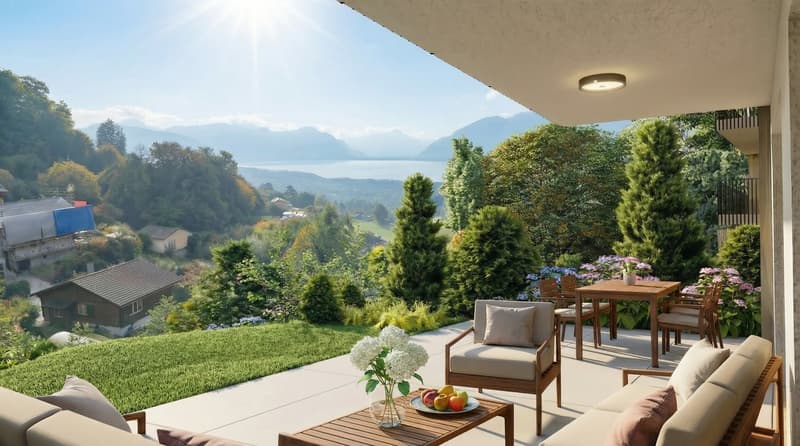 Nouvelle promotion de quatre villas à Jongny avec vue sur le lac Léman (1)