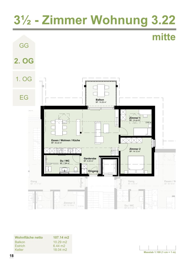 Grosszüge 3.5-Zimmer-Neubau-Wohnungmit offener Galerie in Bleienbach (2)
