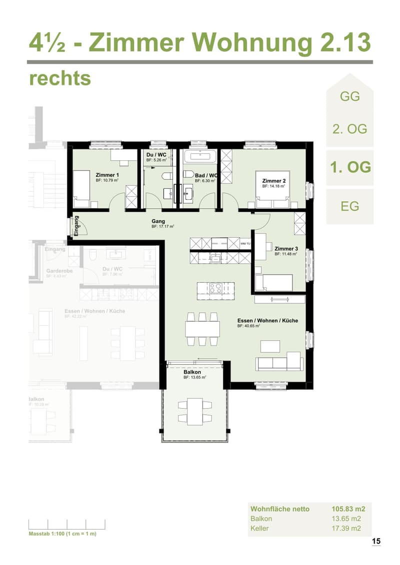 Grosszüge 4.5-Zimmerwohnung 1.OG in modernem Neubau (2)